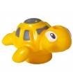 Bright Light Orange Turtle, Friends Style, Baby with Black and White Eyes and Dark Bluish Gray Spots Pattern