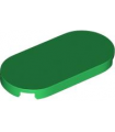 Green Tile, Round 2 x 4 Oval