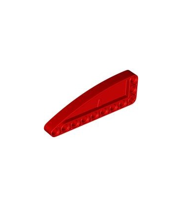 Red Technic, Liftarm, Modified L-Shape Quarter Ellipse Thick 3 x 9