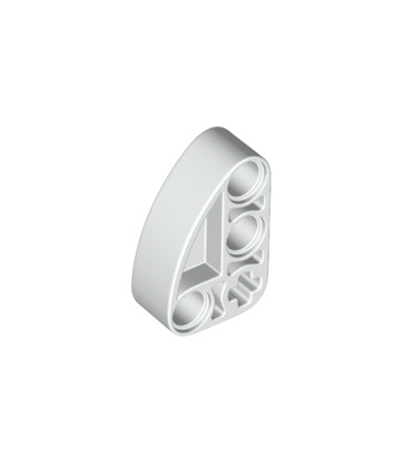 White Technic, Liftarm, Modified L-Shape Quarter Ellipse Thick 2 x 3