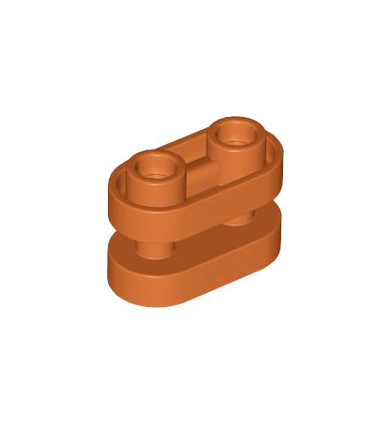 Dark Orange Brick, Round 1 x 2 with Hollow Studs and Open Center with Bars