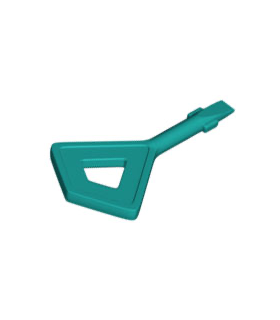 Dark Turquoise Tile Remover Key with Diamond and Screwdriver Ends