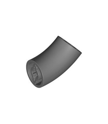 Dark Bluish Gray Brick, Round 2 x 2 D. 45 degrees Elbow (27.7mm Standing Height)
