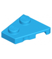 Medium Azure Wedge, Plate 2 x 2 Left