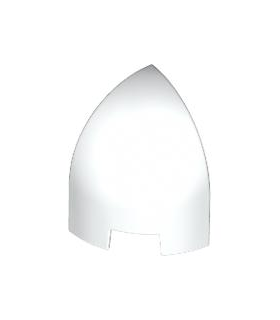 White Slope, Curved 1 x 1 x 1 1/3 Corner Round