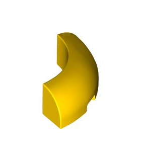 Yellow Brick, Round Corner 3 x 3 without Studs