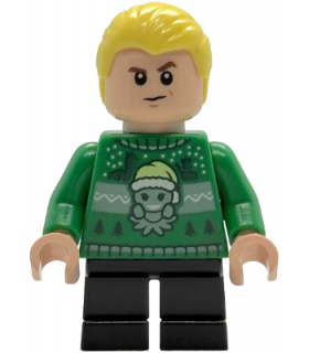 Draco Malfoy - Green Holiday Sweater, Black Short Legs