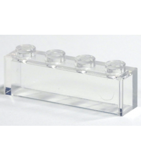 Trans-Clear Brick 1 x 4 without Bottom Tubes