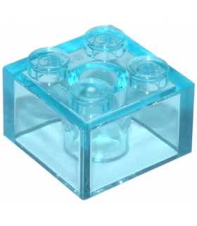 Trans-Light Blue Brick 2 x 2