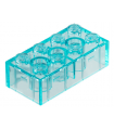 Trans-Light Blue Brick 2 x 4