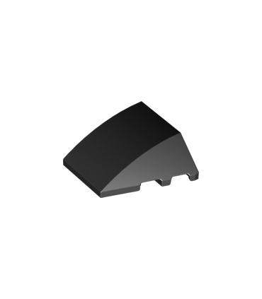 Black Wedge 4 x 3 Triple Curved No Studs