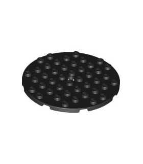 Black Plate, Round 8 x 8 with Hole