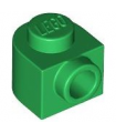 Green Brick, Round 1 x 1 x 2/3 Half Circle Extended with Stud on Side