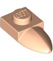 Light Nougat Plate, Modified 1 x 1 with Tooth Horizontal