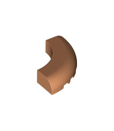 Nougat Brick, Round Corner 5 x 5 without Studs