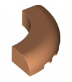 Nougat Brick, Round Corner 5 x 5 without Studs