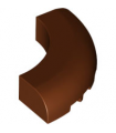 Reddish Brown Brick, Round Corner 5 x 5 without Studs
