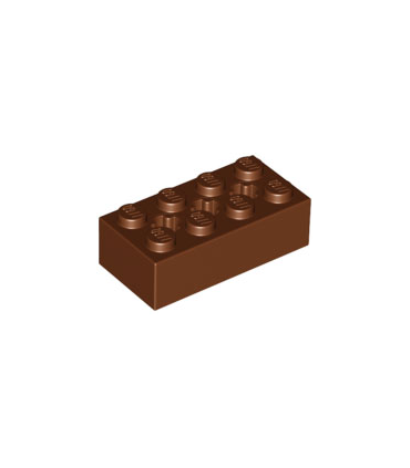 Reddish Brown Technic, Brick 2 x 4 with 3 Axle Holes
