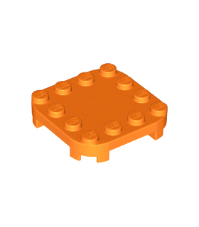Orange Plate, Modified 4 x 4 with Rounded Corners and 4 Feet