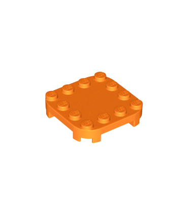 Orange Plate, Modified 4 x 4 with Rounded Corners and 4 Feet