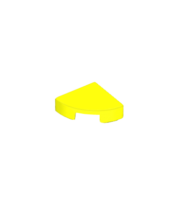 Neon Yellow Tile, Round 1 x 1 Quarter