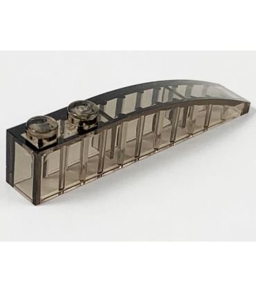Trans-Brown Slope, Curved 6 x 1 with 2 Studs