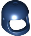 Dark Blue Minifigure, Headgear Helmet Space / Town with Thick Chin Strap - with Visor Dimples (Reissue with Top Dimple)