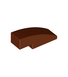 Reddish Brown Slope, Curved 3 x 1