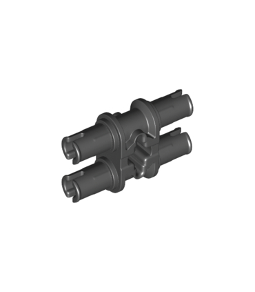 Black Technic, Pin Double with Axle Hole with Squared Pin Holes