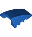 Blue Wedge 4 x 4 Triple Curved No Studs