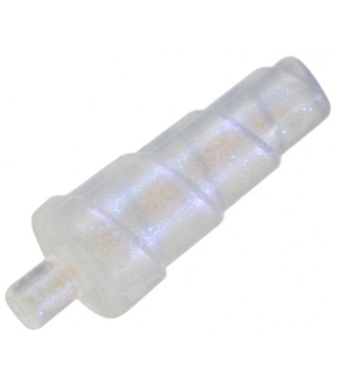 Satin Trans-Clear Minifigure, Spiral Unicorn Horn with Small Pin