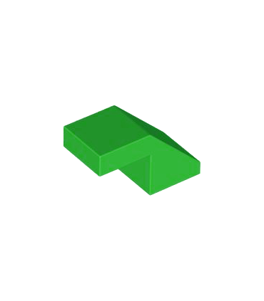 Bright Green Slope 45 2 x 1 with Cutout without Stud