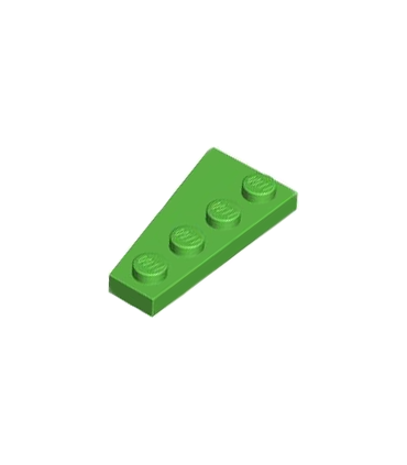 Bright Green Wedge, Plate 4 x 2 Right