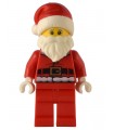 Santa - Fur Lined Jacket with 2 Dark Red Creases on Back, Red Legs