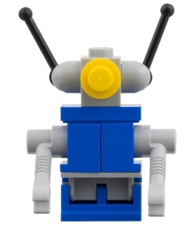 Classic Space Droid - Light Bluish Gray and Blue with Yellow Eye and Light Bluish Gray Arms