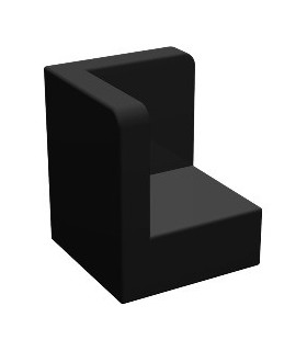 Black Panel 1 x 1 x 1 Corner