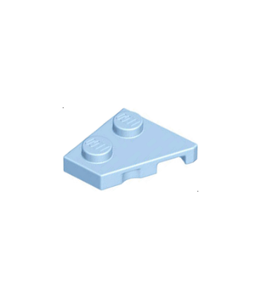 Bright Light Blue Wedge, Plate 2 x 2 Left