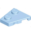 Bright Light Blue Wedge, Plate 2 x 2 Left