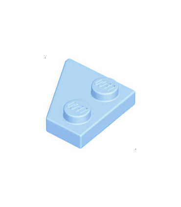 Bright Light Blue Wedge, Plate 2 x 2 Right