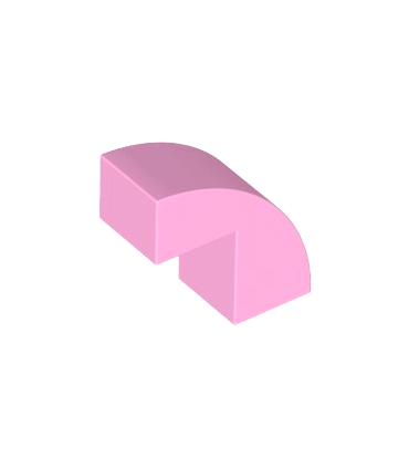 Bright Pink Slope, Curved 2 x 1 x 1 2/3