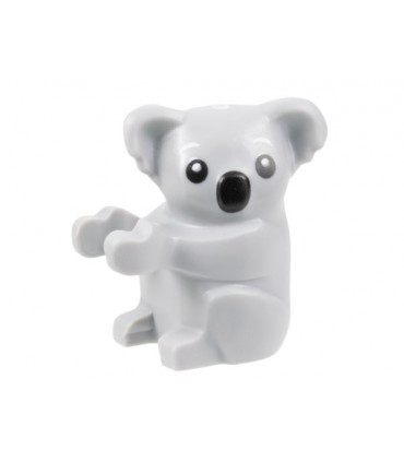 Light Bluish Gray Koala with Black Eyes and Nose Pattern