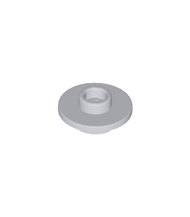 Light Bluish Gray Minifigure, Utensil Tea Saucer with Hollow Stud