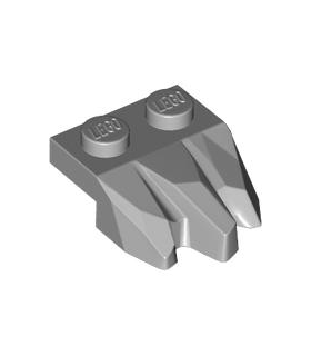 Light Bluish Gray Plate, Modified 1 x 2 with 3 Claws / Rock Fingers