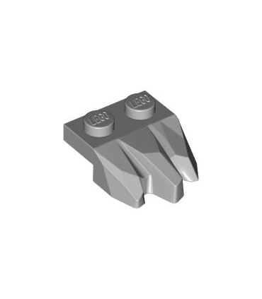 Light Bluish Gray Plate, Modified 1 x 2 with 3 Claws / Rock Fingers