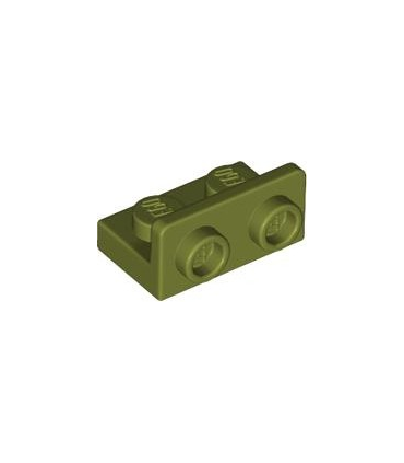 Olive Green Bracket 1 x 2 - 1 x 2 Inverted
