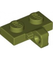 Olive Green Hinge Plate 1 x 2 Locking with 1 Finger on Side without Bottom Groove