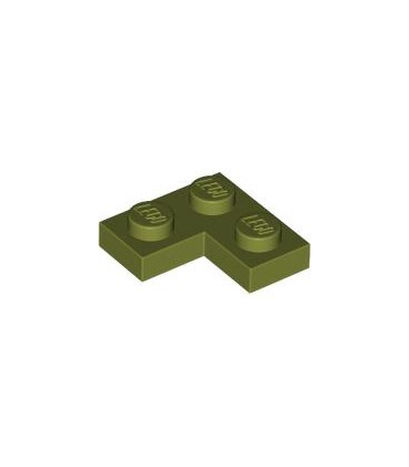 Olive Green Plate 2 x 2 Corner