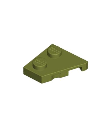 Olive Green Wedge, Plate 2 x 2 Left