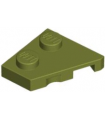 Olive Green Wedge, Plate 2 x 2 Left