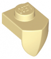 Tan Plate, Modified 1 x 1 with Tooth Vertical